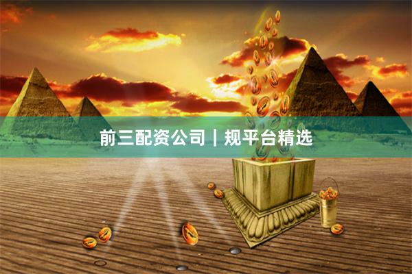 前三配资公司｜规平台精选